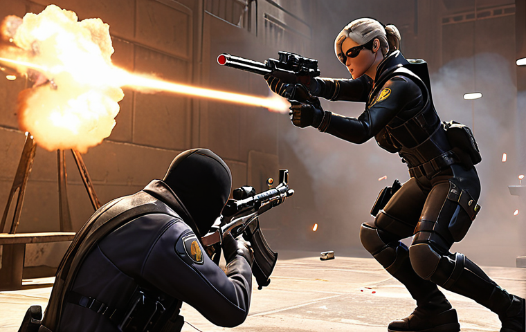 **Valorant Rivalry: Vandal vs. Phantom Dynamic.** A visually striking scene capturing the core debate between the Vandal and Phantom rifles in Valorant. On one side, a Duelist agent (e.g., Jett) is depicted landing a precise, long-range one-tap headshot with a Vandal, emphasizing its pinpoint accuracy and lethal power. On the other, a Controller agent (e.g., Viper) is shrouded in her own smoke, silently spraying down multiple enemies with a Phantom, showcasing its quiet firing and large magazine capacity for close-to-medium range engagements. The image should highlight the distinct playstyles and effectiveness of both iconic weapons in an intense, action-packed moment.