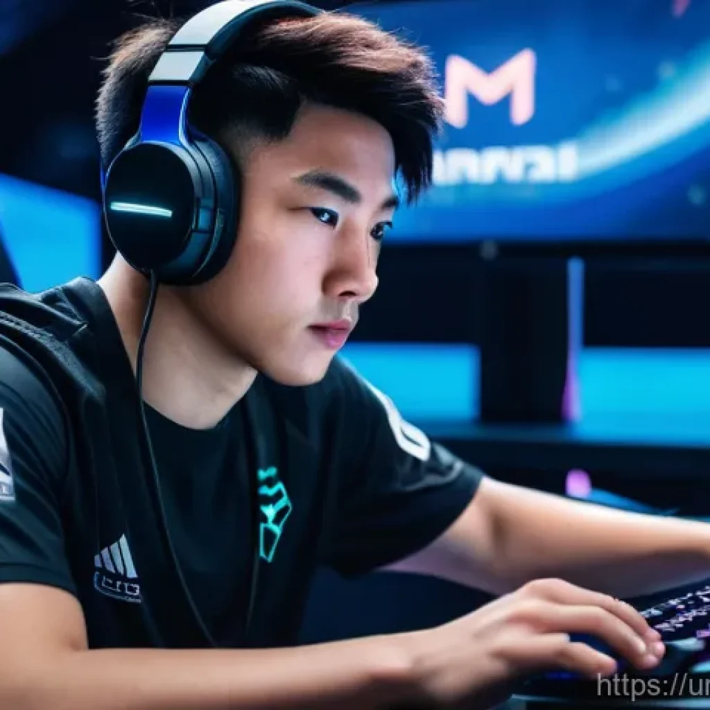 발로란트 세계 챔피언십 정보 - **Prompt:** A dynamic, close-up shot of an esports professional player during a critical moment in a...