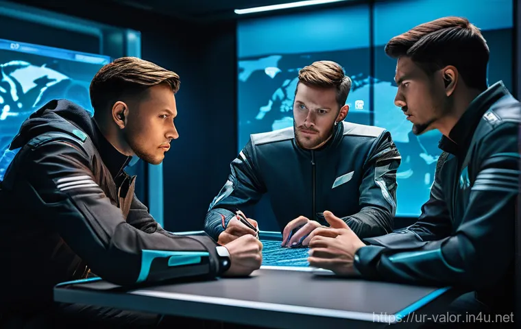 발로란트 경기 중 새로운 전략 - **Dynamic Agent Ability Combo:** A vibrant and dynamic scene depicting a Valorant team executing...