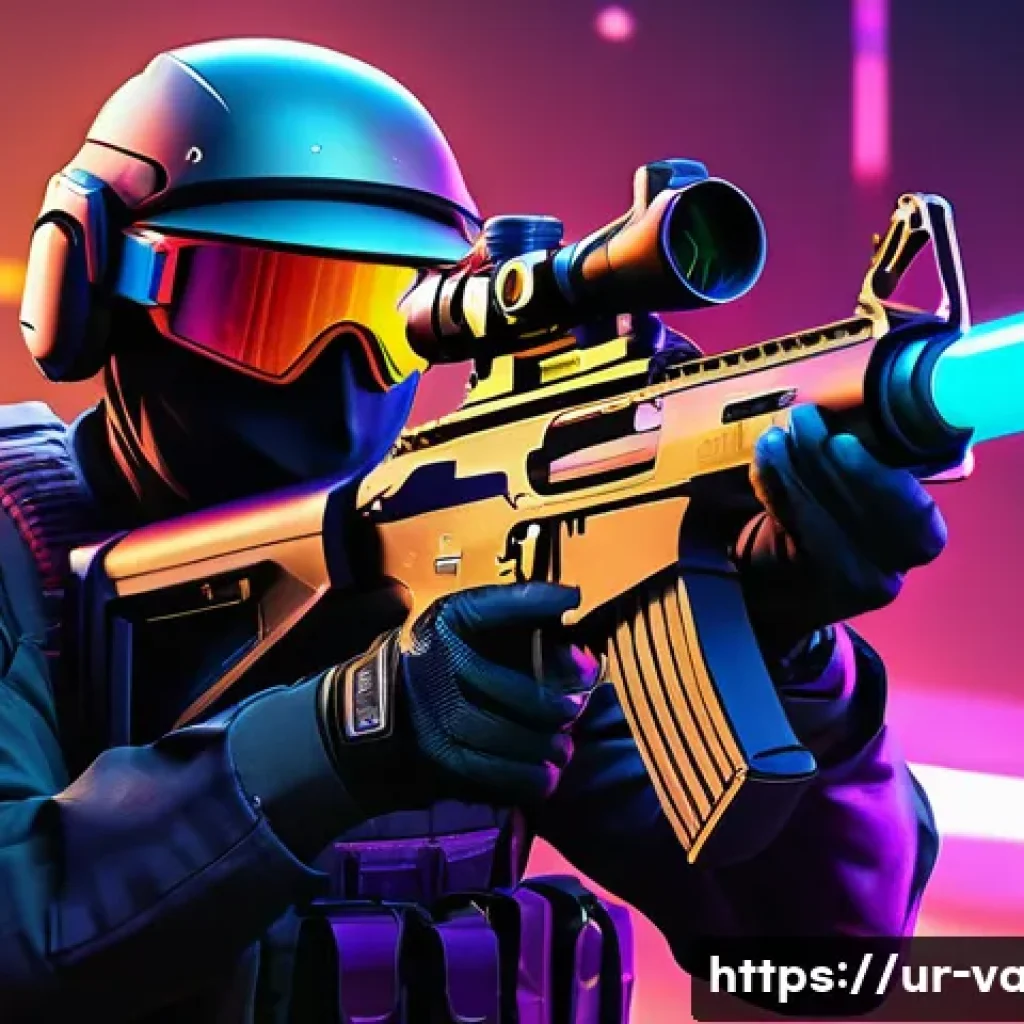 발로란트 스펙트럼 및 옵시디언 스킨 리뷰 - A high-resolution digital artwork of a Valorant player holding a weapon adorned with the Spectrum sk...