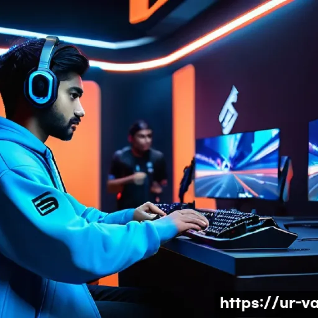 발로란트 새로운 이벤트 발표 - A vibrant and dynamic esports arena scene inspired by Valorant’s new limited-time event, featuring a...