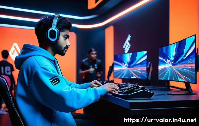 발로란트 새로운 이벤트 발표 - A vibrant and dynamic esports arena scene inspired by Valorant&rsquo;s new limited-time event, featuring a...