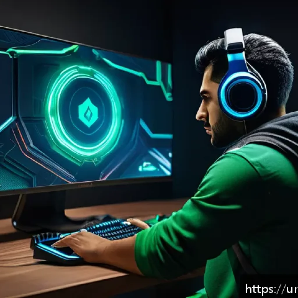발로란트 사운드 플레이 전략 - A detailed, immersive gaming scene set inside a competitive FPS game environment resembling Valorant...